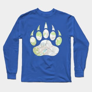 Glacier National Park Bear Paw Long Sleeve T-Shirt